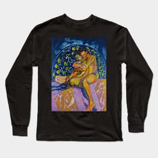 Beautiful colourful nude lovers Long Sleeve T-Shirt